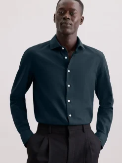 Seidensticker Herren Flanellhemd - Slim Fit in grün