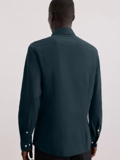 Seidensticker Herren Flanellhemd - Slim Fit in grün