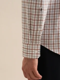 Seidensticker Herren Flanellhemd - Slim Fit in beige