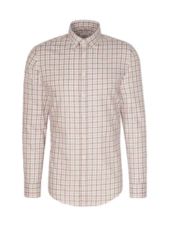 Seidensticker Herren Flanellhemd - Slim Fit in beige