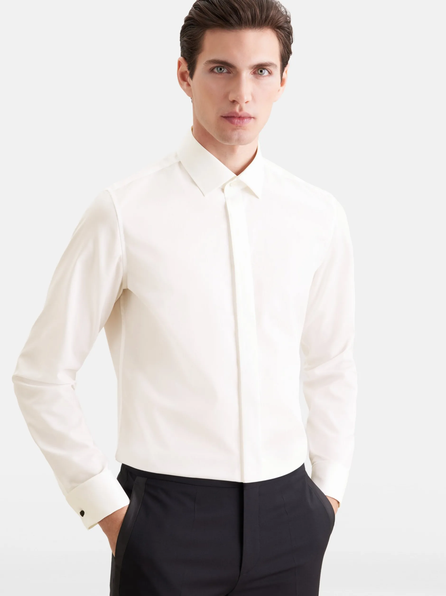 Seidensticker Herren Gala - Slim Fit in ecru