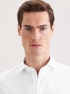 Seidensticker Herren Jerseyhemd - Shaped Fit in weiß