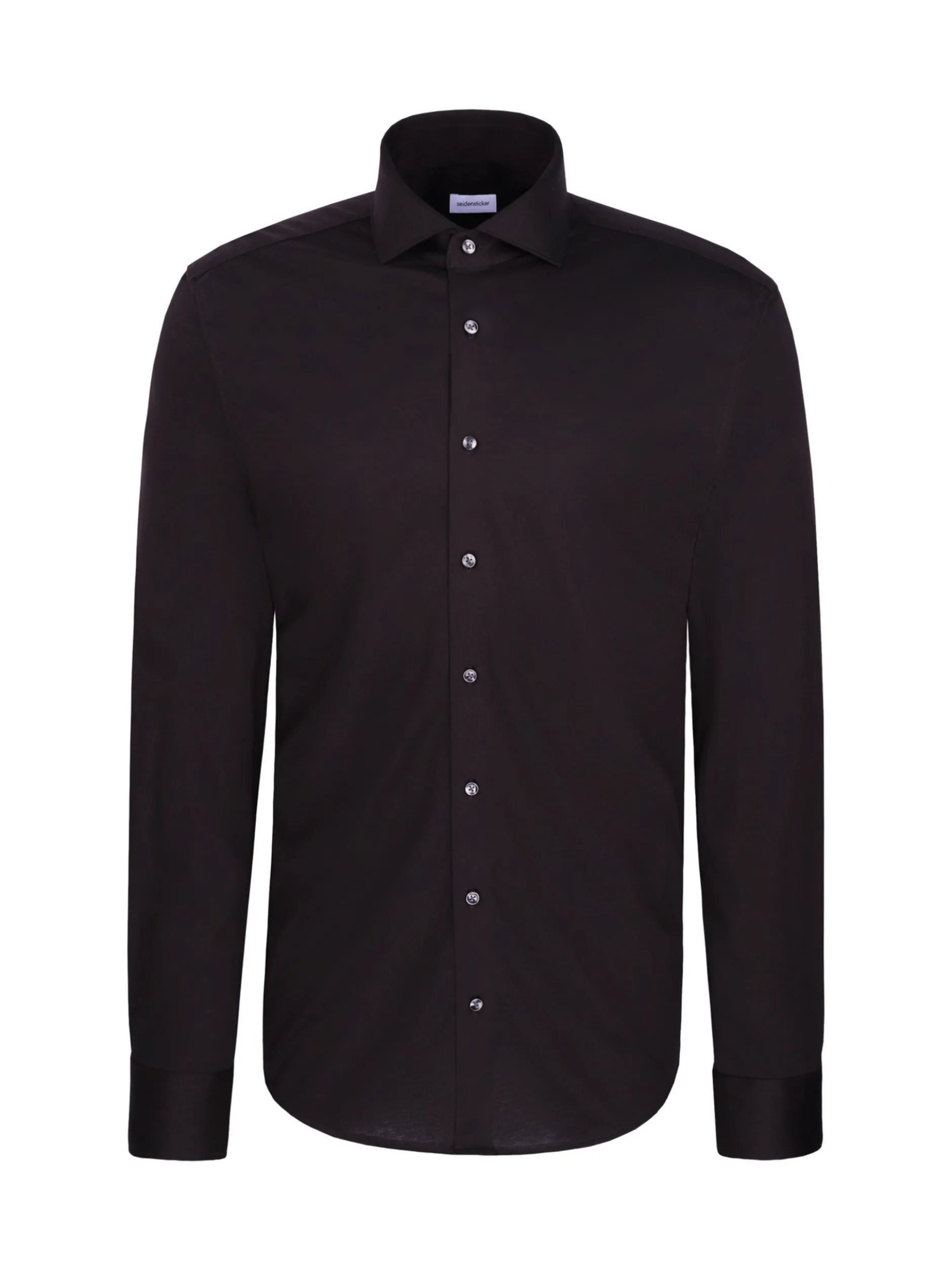 Seidensticker Herren Jerseyhemd - Shaped Fit in schwarz