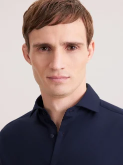 Seidensticker Herren Jerseyhemd - Regular Fit in blau
