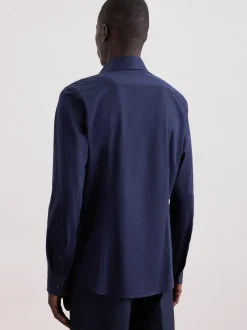 Seidensticker Herren Jerseyhemd - Shaped Fit in blau