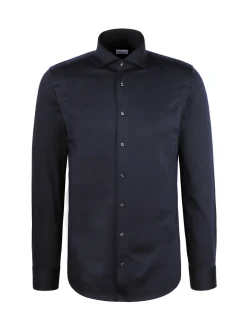 Seidensticker Herren Jerseyhemd - Shaped Fit in blau