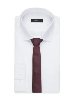 Seidensticker Herren Krawatte - Schmal (5cm) Fit in rot