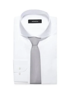 Seidensticker Herren Krawatte - Breit (7cm) Fit in silber