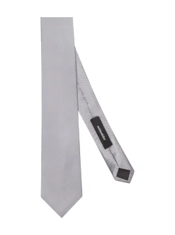 Seidensticker Herren Krawatte - Breit (7cm) Fit in silber