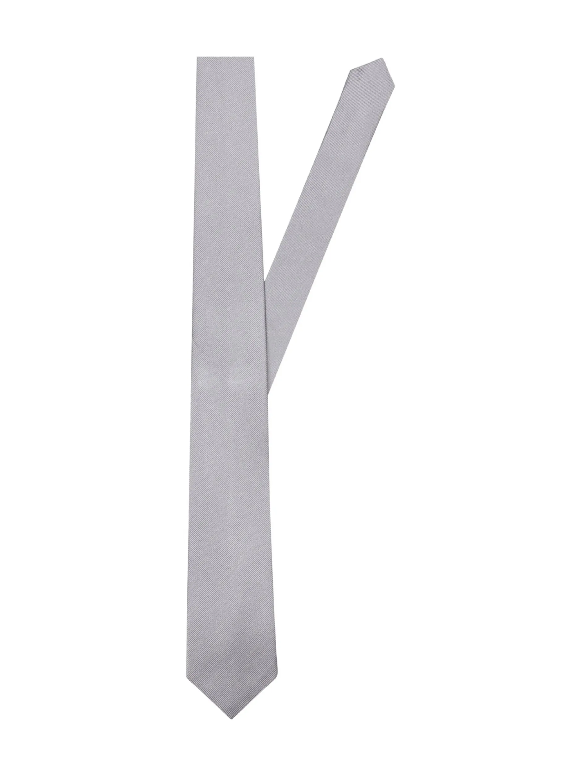 Seidensticker Herren Krawatte - Breit (7cm) Fit in silber