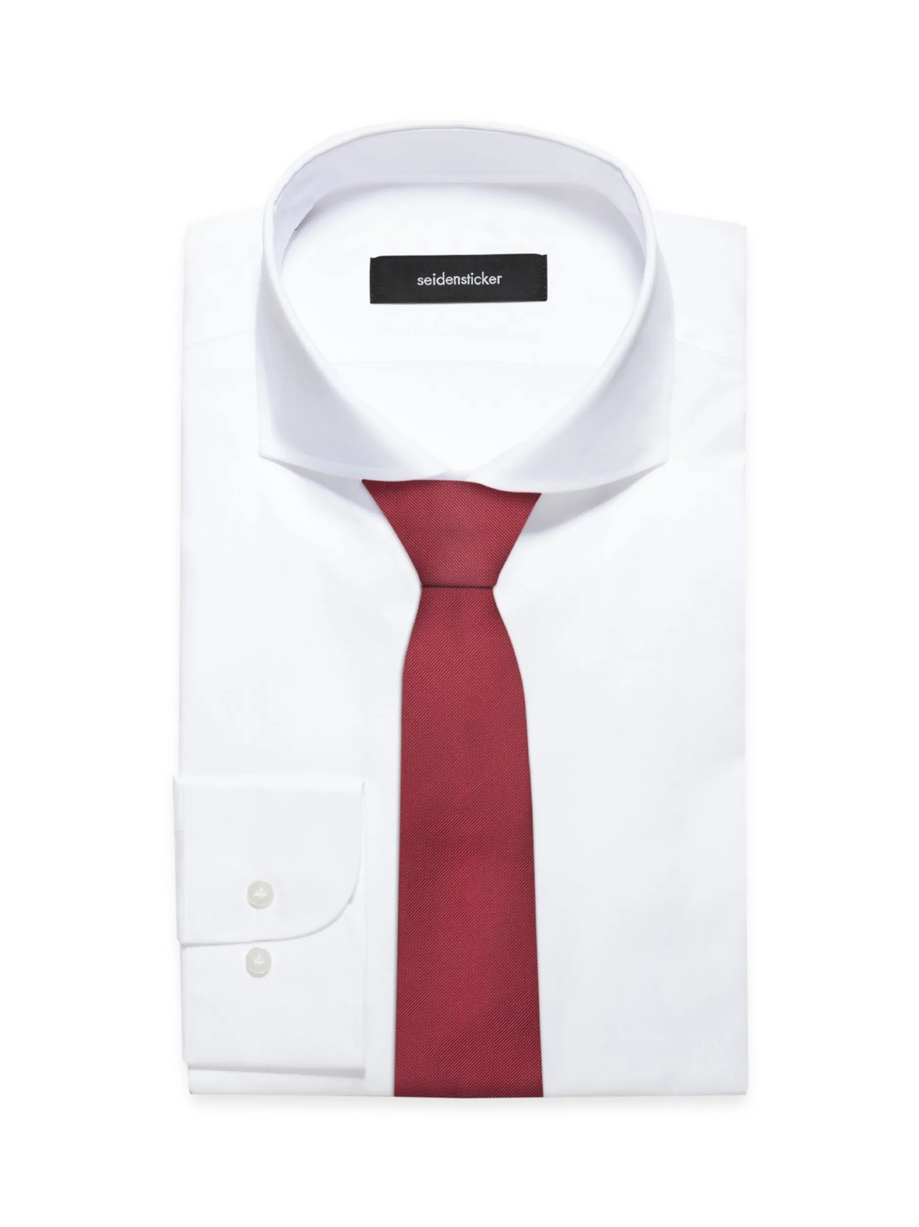 Seidensticker Herren Krawatte - Breit (7cm) Fit in bordeaux
