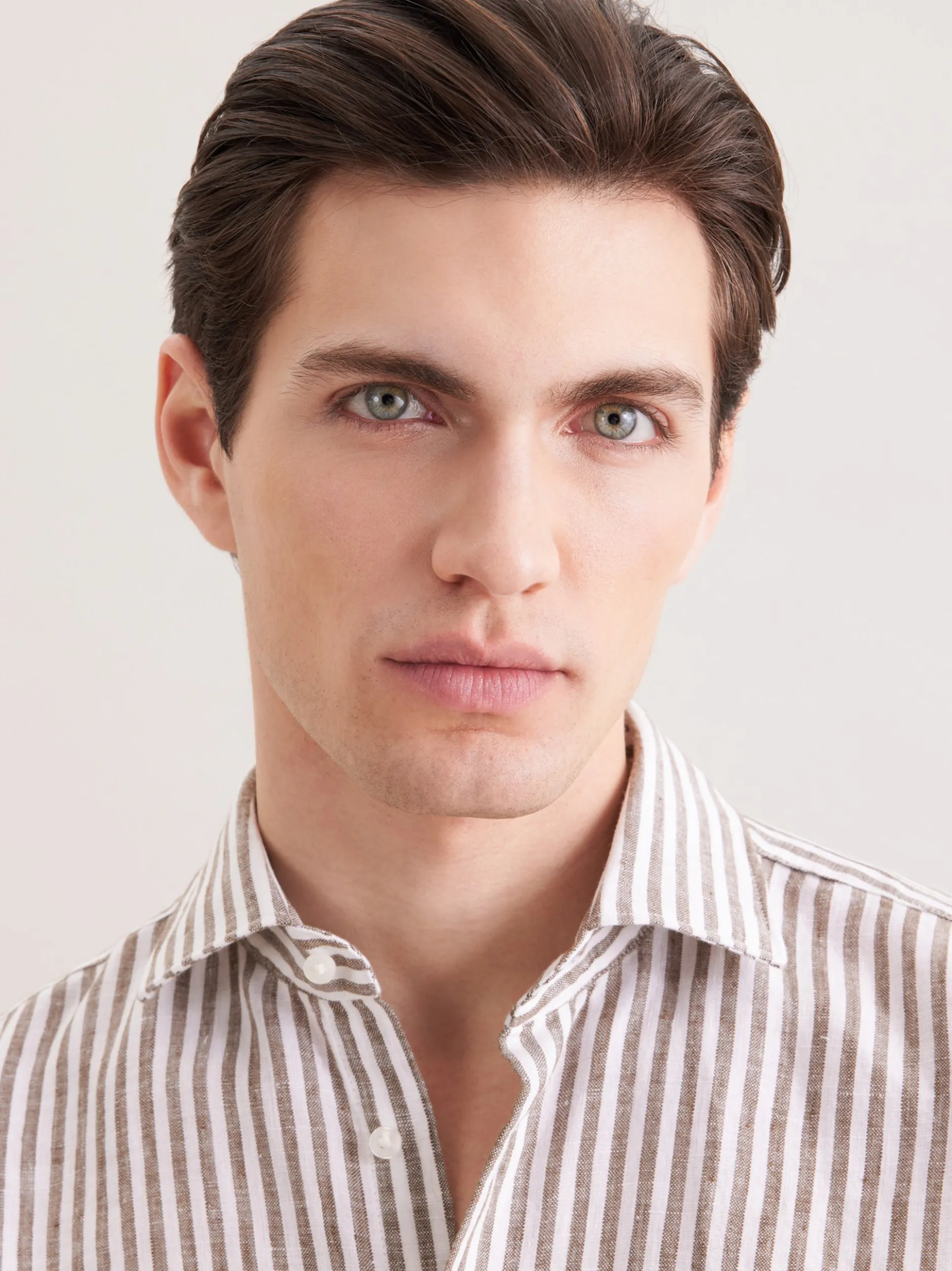 Seidensticker Herren Leinenhemd - Regular Fit in oliv