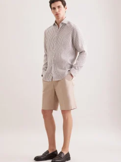 Seidensticker Herren Leinenhemd - Regular Fit in oliv