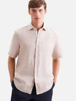 Seidensticker Herren Leinenhemd - Shaped Fit in beige