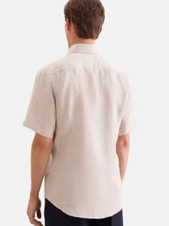 Seidensticker Herren Leinenhemd - Shaped Fit in beige