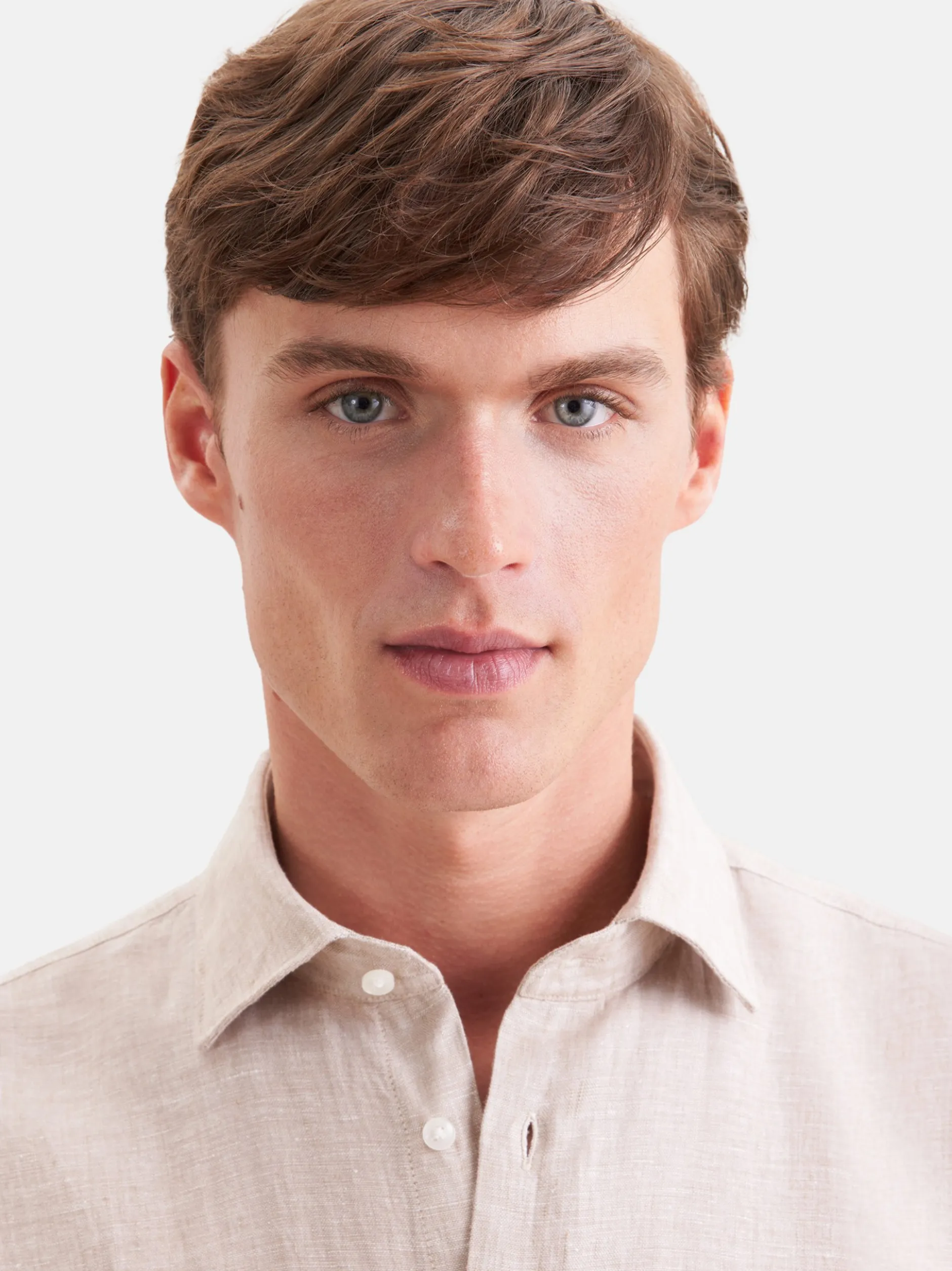 Seidensticker Herren Leinenhemd - Shaped Fit in beige