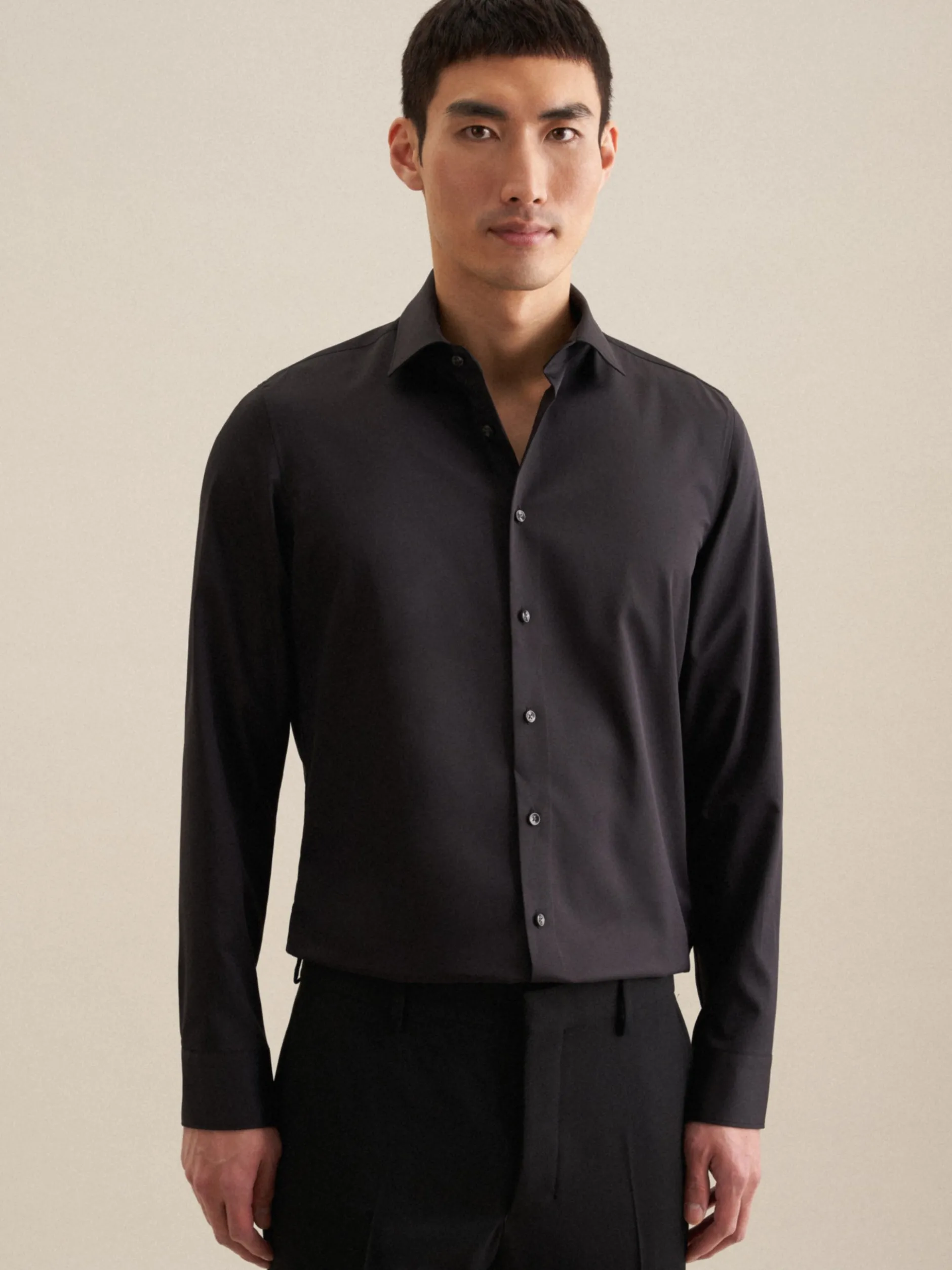 Seidensticker Herren Performance-Hemd - Slim Fit in schwarz
