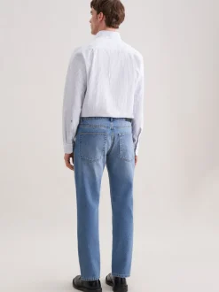 Seidensticker Herren 5-Pocket Denim - Regular Fit in medium stone denim