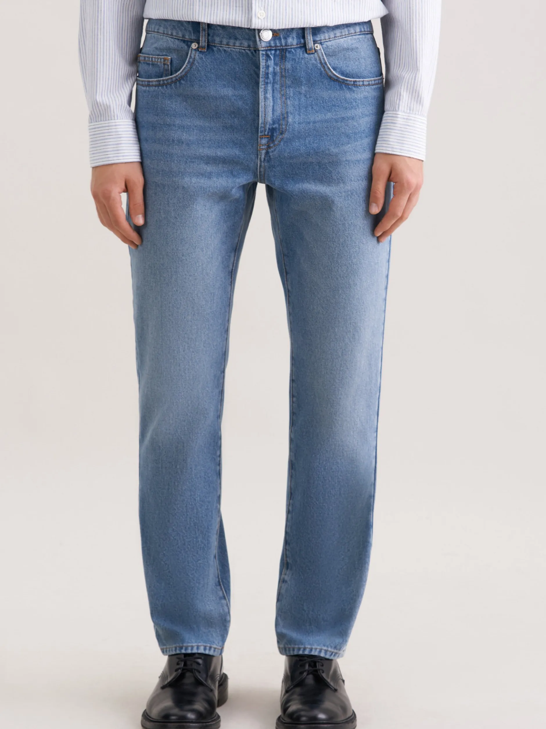 Seidensticker Herren 5-Pocket Denim - Regular Fit in medium stone denim