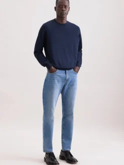 Seidensticker Herren Pullover - Regular Fit in blau