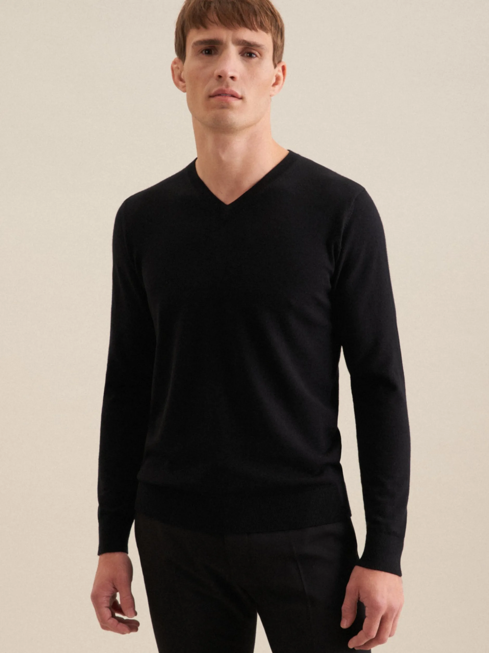 Seidensticker Herren Pullover - Regular Fit in schwarz