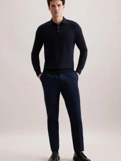 Seidensticker Herren Pullover - Regular Fit in marine