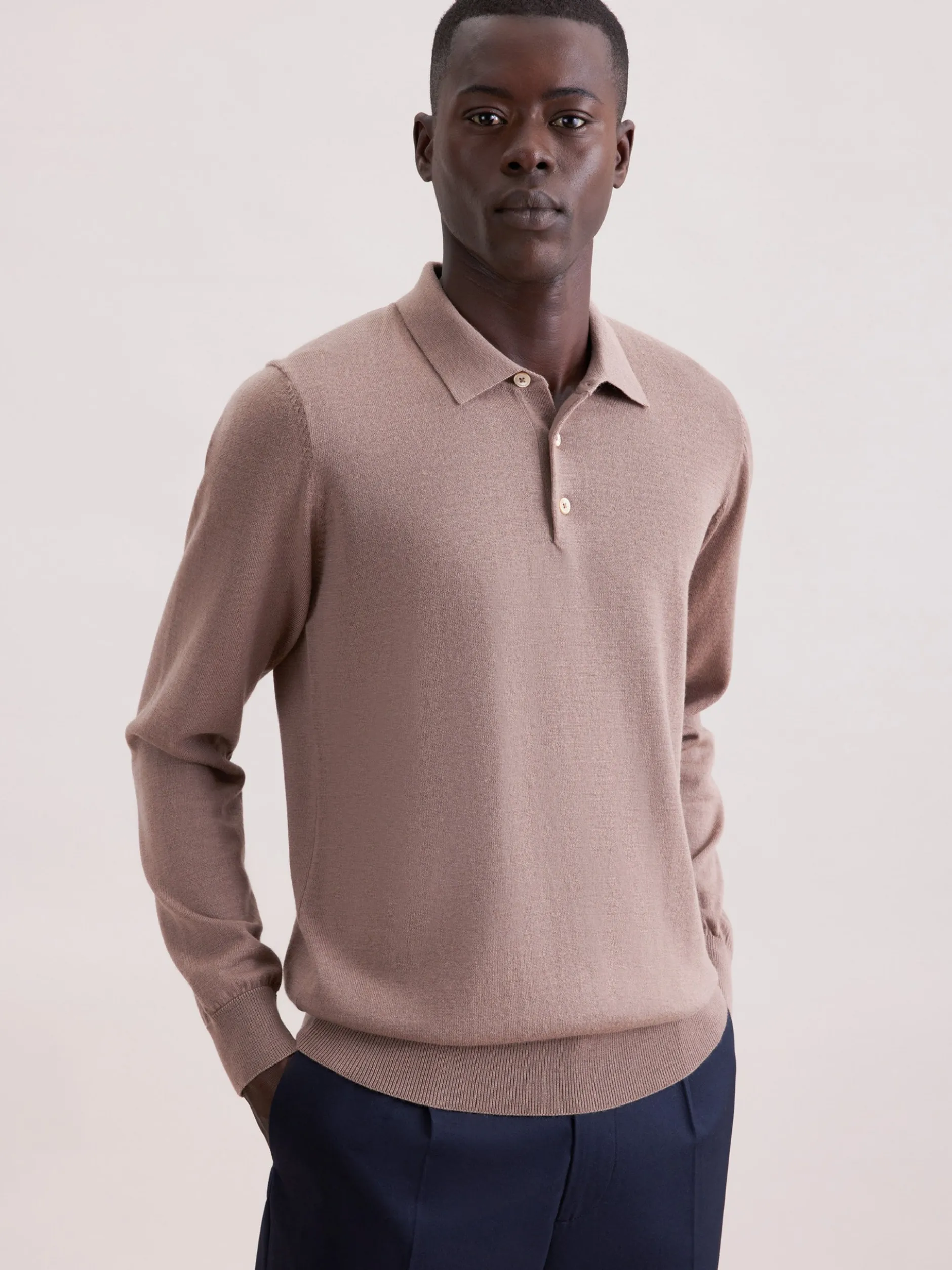 Seidensticker Herren Pullover - Regular Fit in taupe