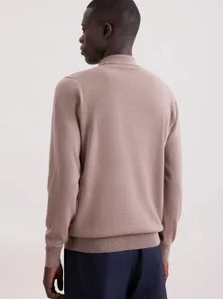 Seidensticker Herren Pullover - Regular Fit in taupe