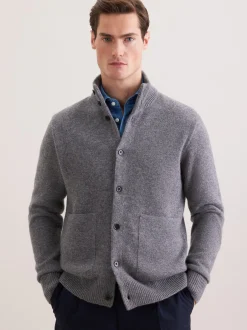 Seidensticker Herren Strick-Jacke - Regular Fit in grau
