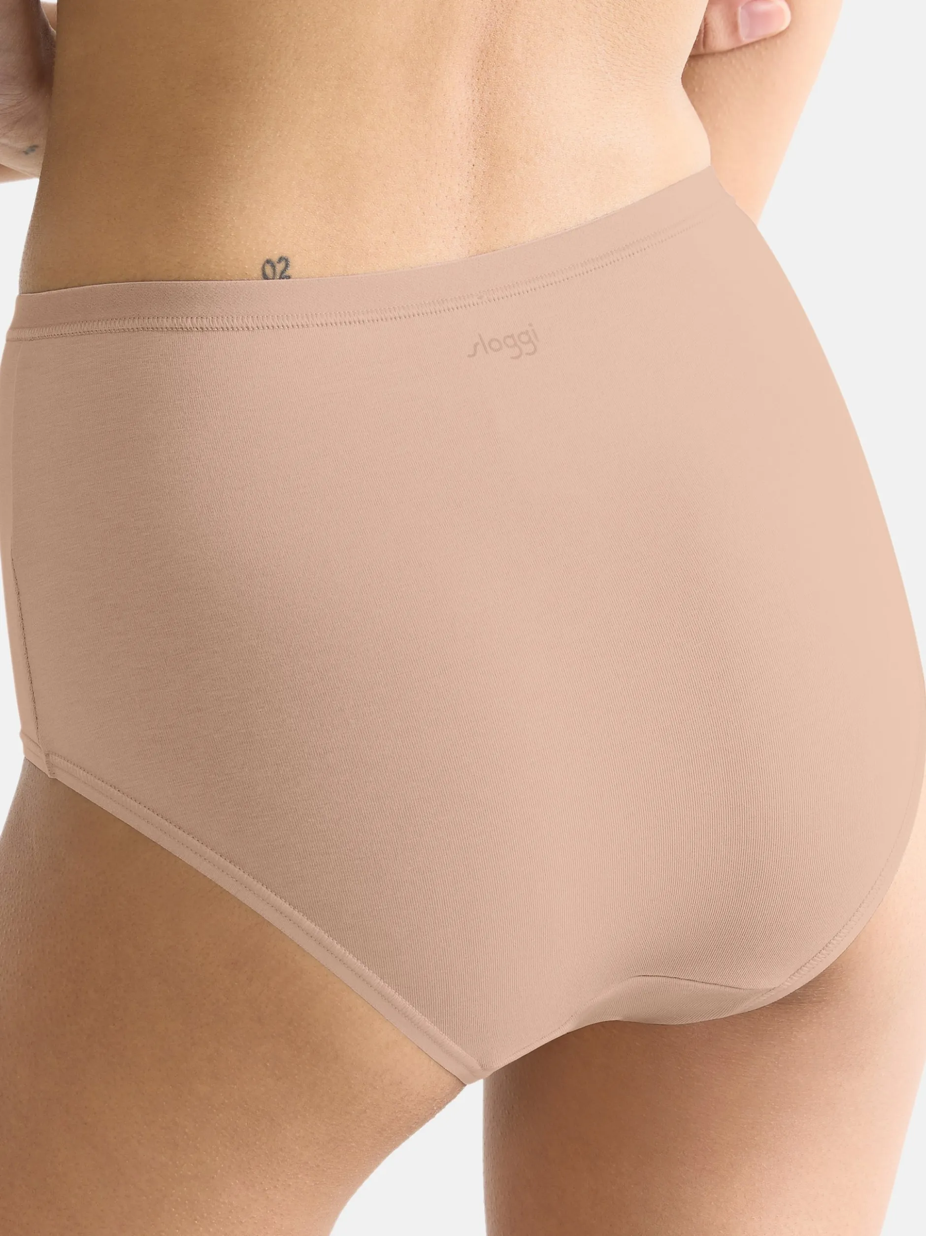 sloggi Damen High Waist Panty - 6er Pack GO Daily Cotton in beige