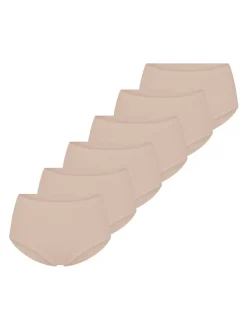 sloggi Damen High Waist Panty - 6er Pack GO Daily Cotton in beige