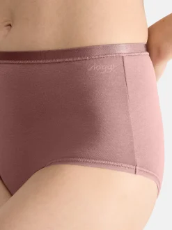 sloggi Damen High Waist Panty - 6er Pack GO Daily Cotton in braun