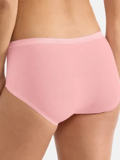 sloggi Damen Midi Slip - 3er Pack Basic+ in rosa