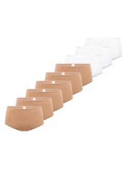 sloggi Damen Midi Slip - 9er Pack 24/7 Cotton in beige