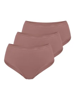 sloggi Damen Midi Slip - 3er Pack GO Daily Cotton in braun