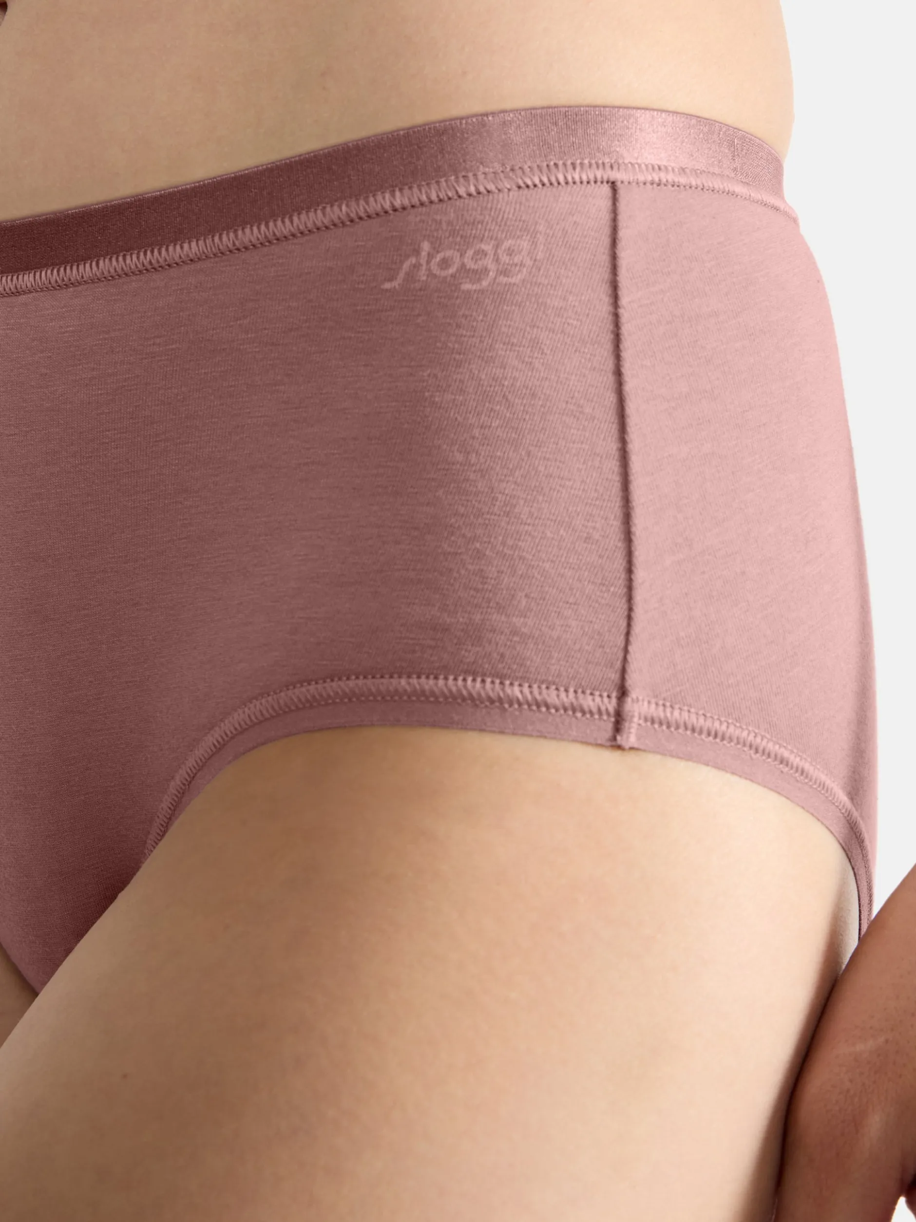 sloggi Damen Midi Slip - 3er Pack GO Daily Cotton in braun