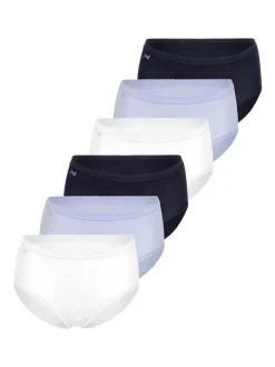 sloggi Damen Midi Slip - 6er Pack Basic+ in hellblau