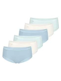 sloggi Damen Midi Slip - 6er Pack Basic+ in hellblau