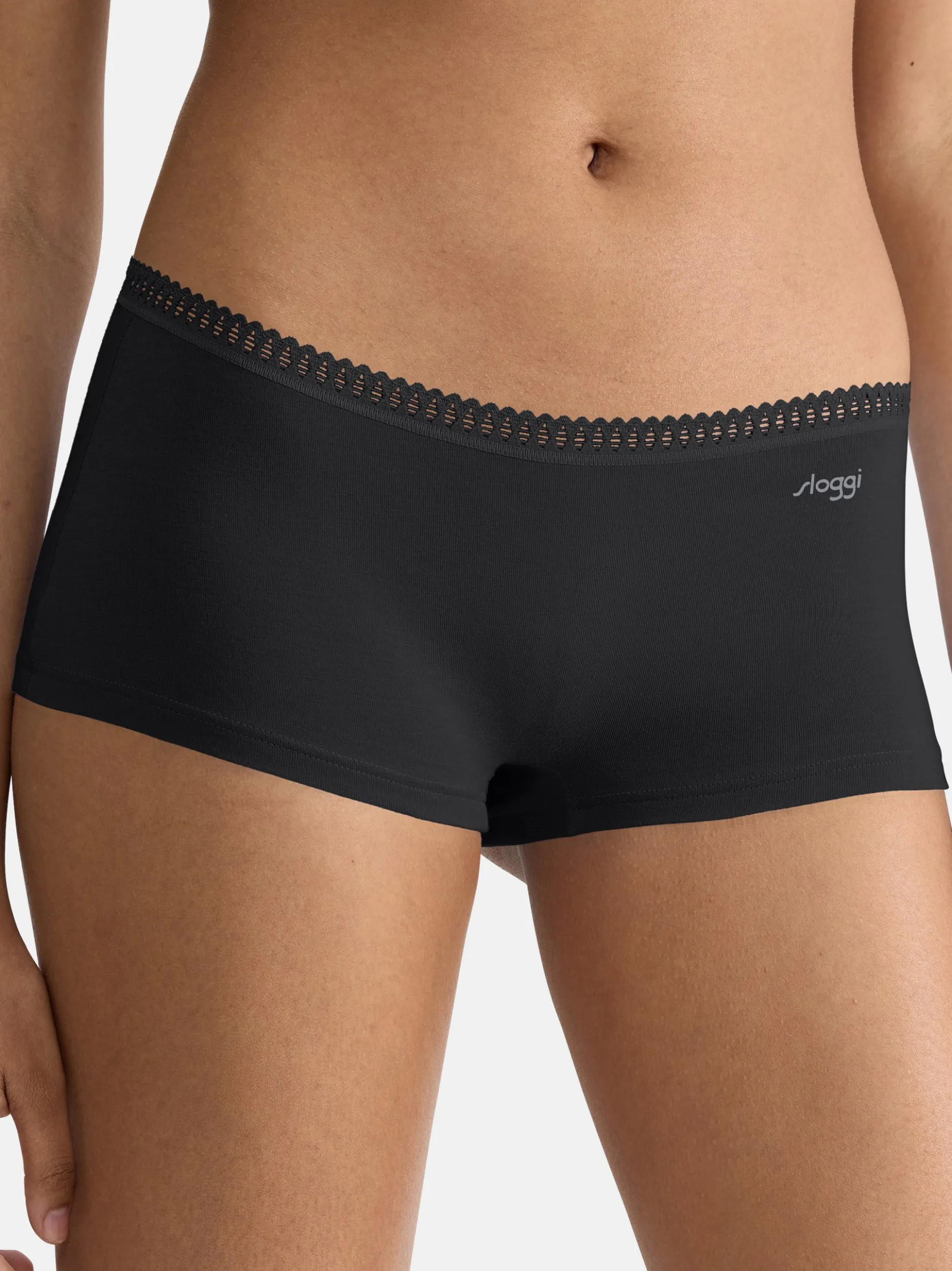 sloggi Damen Short Slip - 6er Pack GO Crush in schwarz