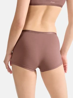 sloggi Damen Short Slip - 6er Pack GO Daily Cotton in braun