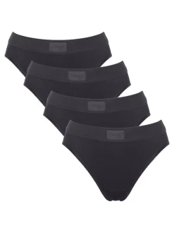 sloggi Damen Slip 4er Pack in schwarz