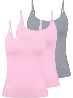 sloggi Damen Spaghetti Top - 3er Pack GO Sense in mehrfarbig