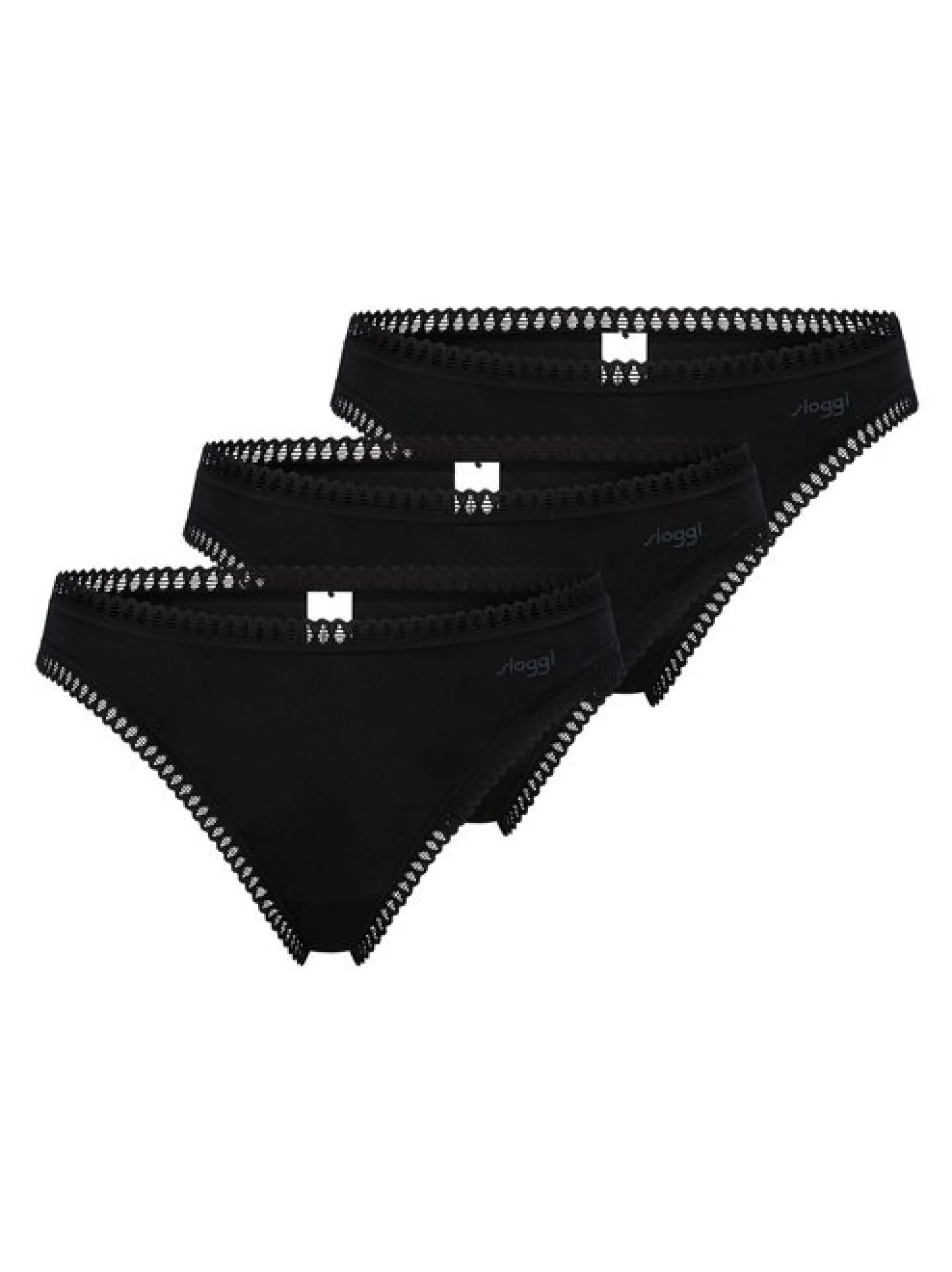 sloggi Damen String - 3er Pack GO Crush in schwarz