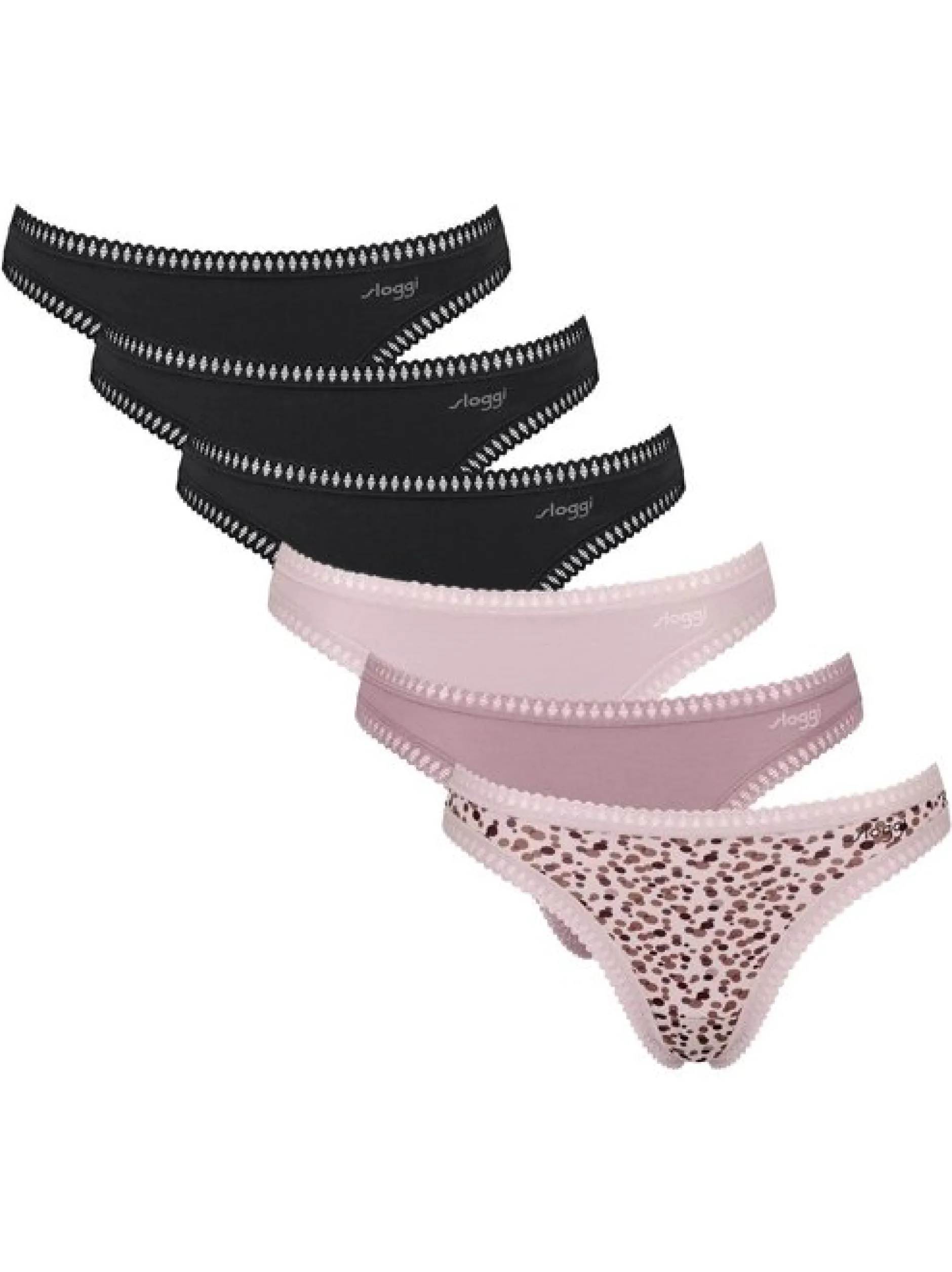 sloggi Damen String 6er Pack in mehrfarbig