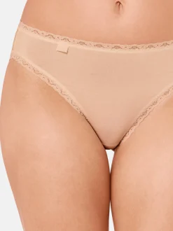 sloggi Damen Tai Slip - 6er Pack 24/7 Cotton Lace in beige