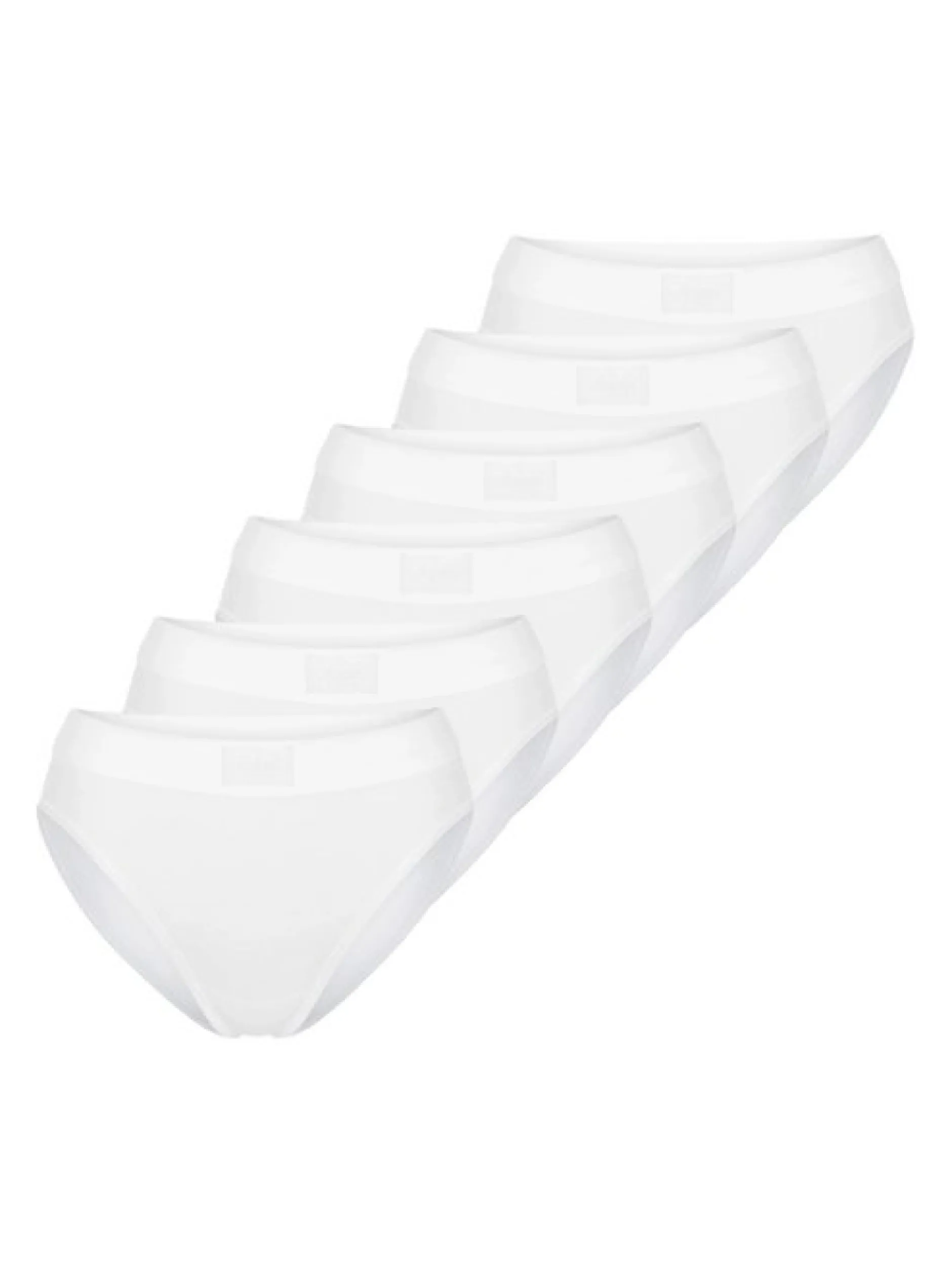 sloggi Damen Tai Slip - 6er Pack Double Comfort T in weiß