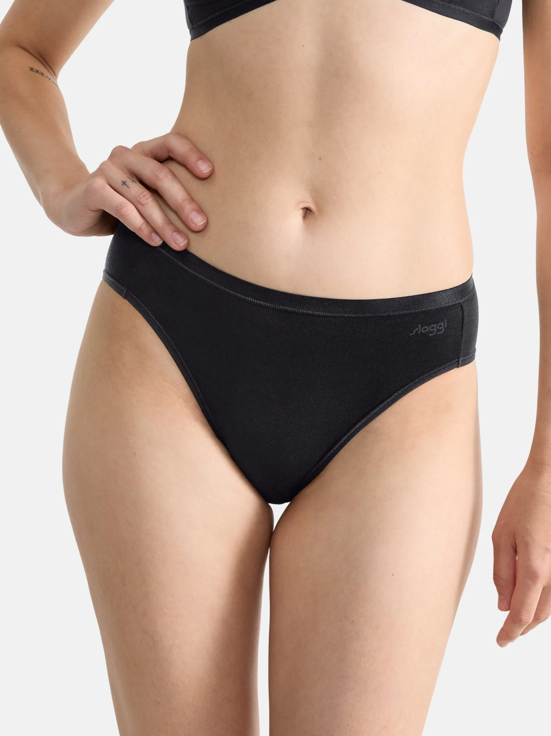sloggi Damen Tai Slip - 6er Pack GO Daily Cotton in schwarz