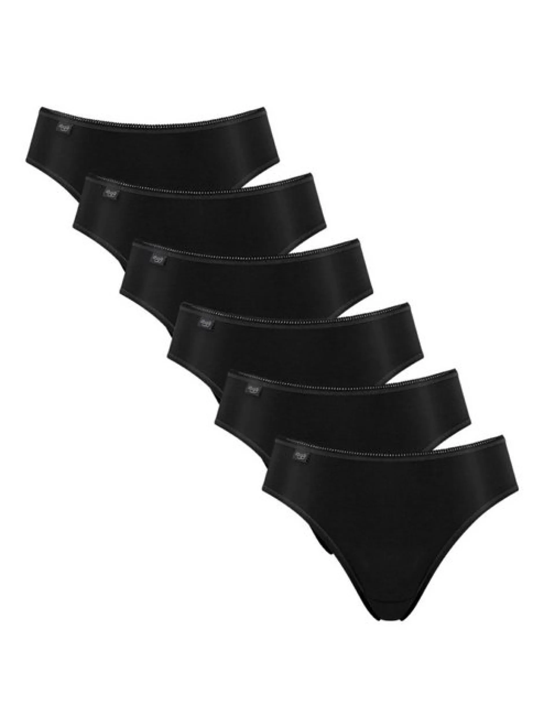sloggi Damen Tai Slip - 6er Pack 24/7 Microfibre in schwarz
