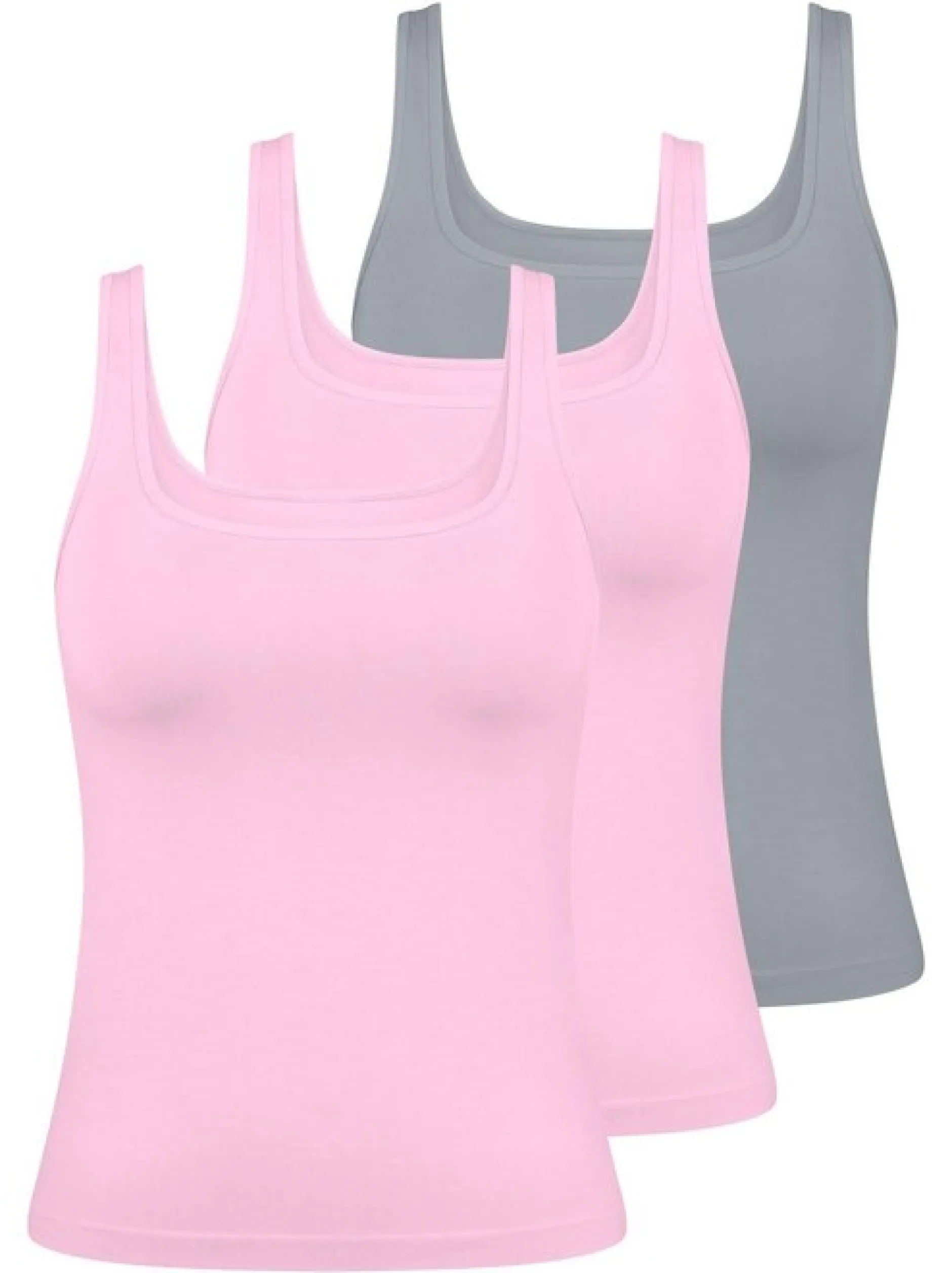 sloggi Damen Unterhemd - 3er Pack GO Sense in mehrfarbig