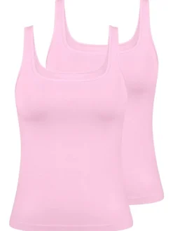 sloggi Damen Unterhemd - 2er Pack GO Sense in rosa